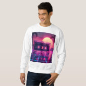 Vaporwave Aesthetic Music Design Sweatshirt (Vorne ganz)