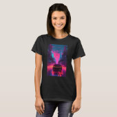 Vaporwave Aesthetic Outrun Synthwave Retrowave T-Shirt (Vorne ganz)