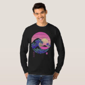Vaporwave Aesthetic Wave Off Kanagawa Japanese Ret T-Shirt (Vorne ganz)