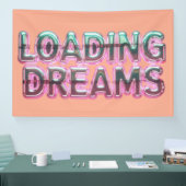 Vaporwave Aesthetics with Glitch Effect and Neon  Banner (Messe)