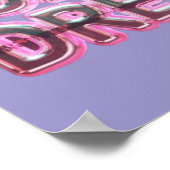 Vaporwave Aesthetics with Glitch Effect and Neon  Poster (Ecke)