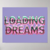 Vaporwave Aesthetics with Glitch Effect and Neon  Poster (Vorne)