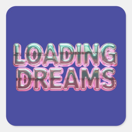 Vaporwave Aesthetics with Glitch Effect and Neon Quadratischer Aufkleber (Vorderseite)