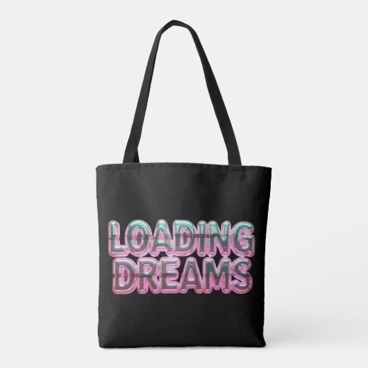 Vaporwave Aesthetics with Glitch Effect and Neon Tasche (Rückseite)