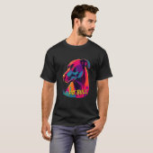 Vaporwave American Pit Bull Terrier Retro Futurist T-Shirt (Vorne ganz)