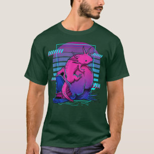 Vaporwave Ästhetik Axolotl 90s Japanischer Axolotl T-Shirt