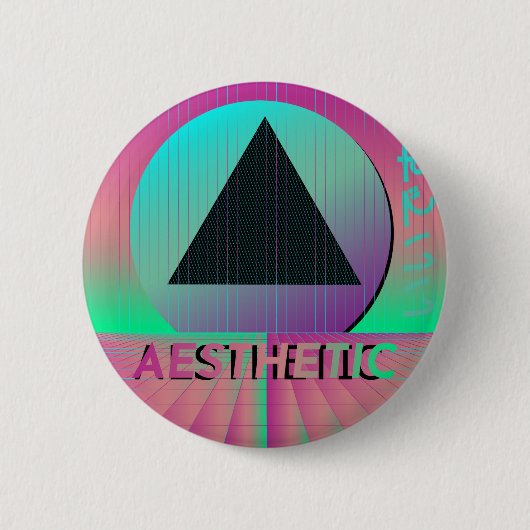 Vaporwave-Ästhetik Button (Vorderseite)
