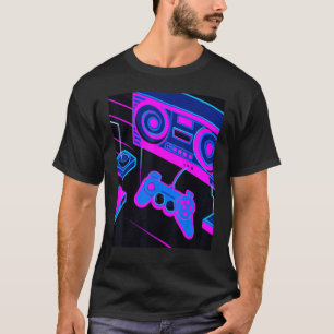 Vaporwave-Ästhetik-Gaming-Konsolen-Controller T-Shirt