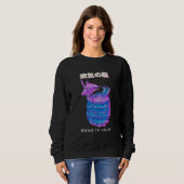 Vaporwave Ästhetik Glitch 80er Retro Ananas Sweatshirt (Vorne ganz)