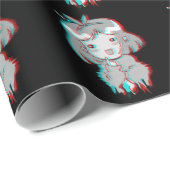 Vaporwave Ästhetik Glitch Edgy Sad Anime Girl Geschenkpapier (Rolleneckpunkt)