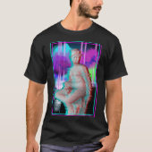 Vaporwave Ästhetik Glitch Griechische Statue Retro T-Shirt (Vorderseite)