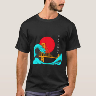 Vaporwave Ästhetik Japan Golden Gate Bridge T-Shirt