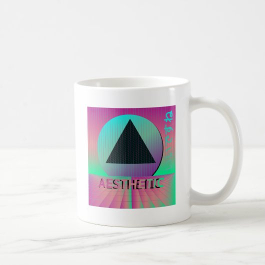Vaporwave-Ästhetik Kaffeetasse (Rechts)