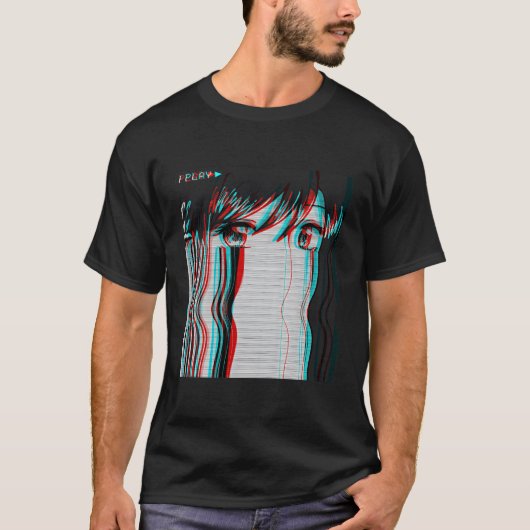 Vaporwave Ästhetik Sad Anime E Harajuku T-Shirt (Vorderseite)