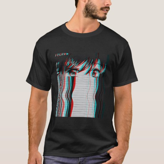 Vaporwave Ästhetik Sad Anime E Harajuku T-Shirt (Vorderseite)