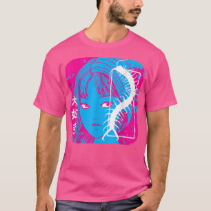 Vaporwave Ästhetik Sad Anime Girl Eboy Egirl T-Shirt