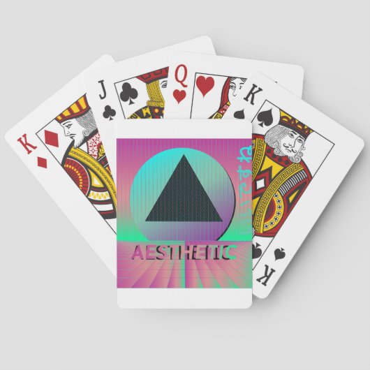 Vaporwave-Ästhetik Spielkarten (Rückseite)