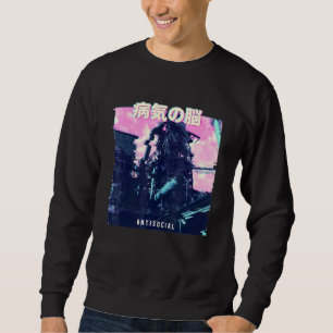 Vaporwave-Ästhetische Glitch 80er Retro-Maschine Sweatshirt