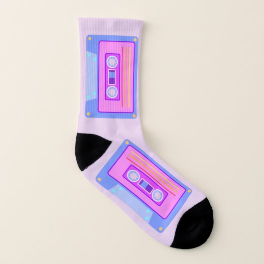 Vaporwave Ästhetische Retro Pastel Pink 2000s y2k Socken (Links - Innen)