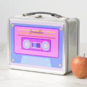 Vaporwave ästhetische Retro Pink 90er Audio Casset Metall Brotdose (Beispiel)