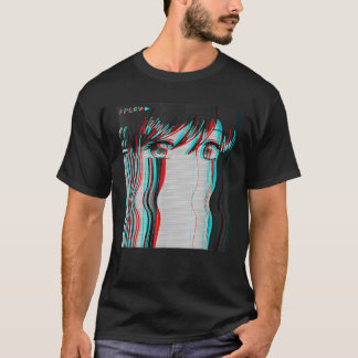 Vaporwave ästhetische Sad Anime Girl Retro Eboy Eg T-Shirt