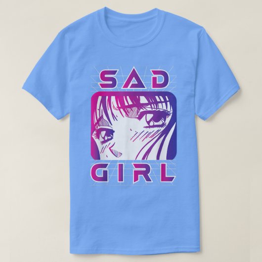 Vaporwave ästhetische Sad Girl Retro Eboy Egirl An T-Shirt (Design vorne)