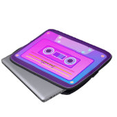 Vaporwave-Ästhetische Strahlung Lila y2k-Kassette Laptopschutzhülle (Vorne Knopf)