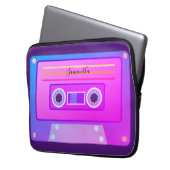 Vaporwave-Ästhetische Strahlung Lila y2k-Kassette Laptopschutzhülle (Vorderseite Links)