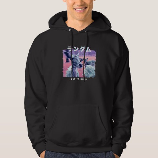 Vaporwave ästhetischer Glitch 80er Retro Deer Hoodie (Vorderseite)