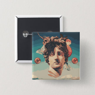 Vaporwave ästhetischer Statue-Knopf Button