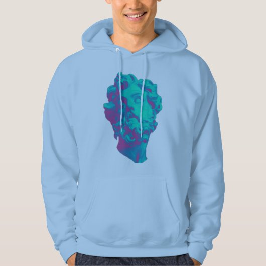 Vaporwave ästhetischer Störschub-StatueHoodie Hoodie (Vorderseite)