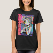 Vaporwave ästhetisches japanisches Retro Anime Gir T-Shirt (Vorderseite)