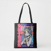 Vaporwave ästhetisches japanisches Retro Anime Gir Tasche (Vorderseite)