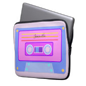 Vaporwave Ästhetisches Licht Lila 90er Mixtape Laptopschutzhülle (Vorderseite Links)