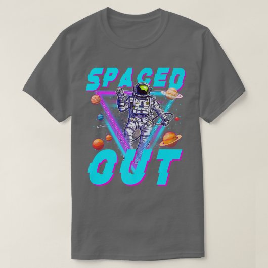 Vaporwave Astronaut Spaced Out Aesthetic Outer Spa T-Shirt (Design vorne)