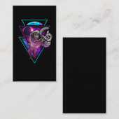 Vaporwave Astronauten Weltraum Art Monkey Banane Visitenkarte (Vorne/Hinten)