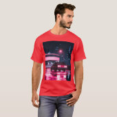 Vaporwave-Auto-Synthwave-Stadtfamilie T-Shirt (Vorne ganz)