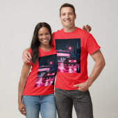 Vaporwave-Auto-Synthwave-Stadtfamilie T-Shirt (Unisex)