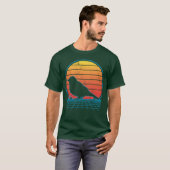 Vaporwave Bird Lover Vogelbeobachtung Bird Whisper T-Shirt (Vorne ganz)