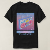 Vaporwave Boom Box Retro 80er Tape Player Japanisc T-Shirt (Design vorne)