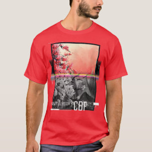 Vaporwave Cherry Blossom Festival Moon and Stars T-Shirt
