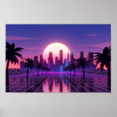 Vaporwave Cityscape Poster (Vorne)