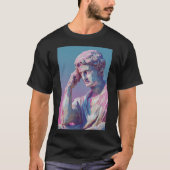 Vaporwave Classical Bust — Neon Gradient Aesthetic T-Shirt (Vorderseite)