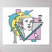 Vaporwave Clean Cartoon Ästhetik Poster (Vorne)