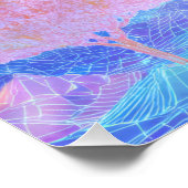 Vaporwave Cloudscape with Floating Windows Poster (Ecke)