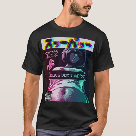 Vaporwave Cool Girl Gamer Style  T-Shirt (Vorderseite)