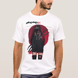 Vaporwave Cyberpunk Samurai Cool Girl  T-Shirt
