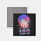Vaporwave Dart Throwing Dartboard 180 Darts Magnet (Vorderseite/Rückseite)