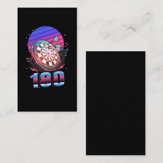 Vaporwave Dart Throwing Dartboard 180 Darts Visitenkarte (Vorne/Hinten)