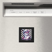 Vaporwave david Glitch Art Ästhetik Retrowave 80er Magnet (In Situ (Geschirrspüler))